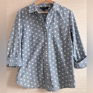 Tommy Hilfiger Chambray Polka Dot Shirt